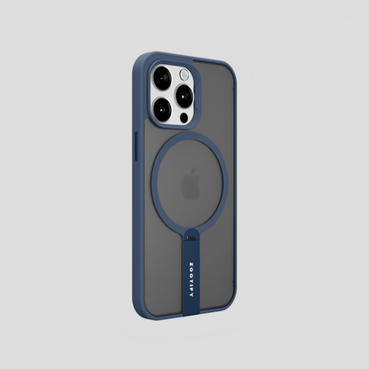 FroStand – Blue Matte MagSafe T-Stand Case for iPhone 15 pro