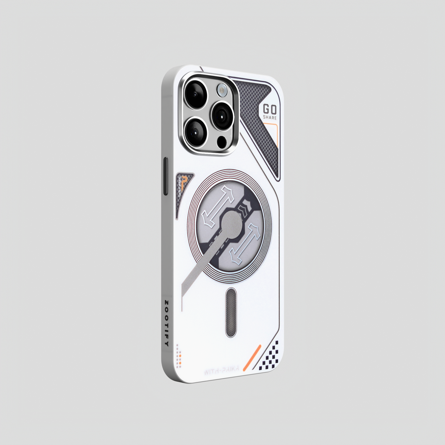 VectorEdge – White Modern Aesthetics Magsafe case for iPhone 15 pro
