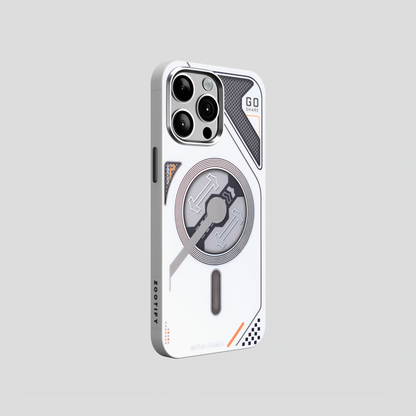 VectorEdge – White Modern Aesthetics Magsafe case for iPhone 15 pro