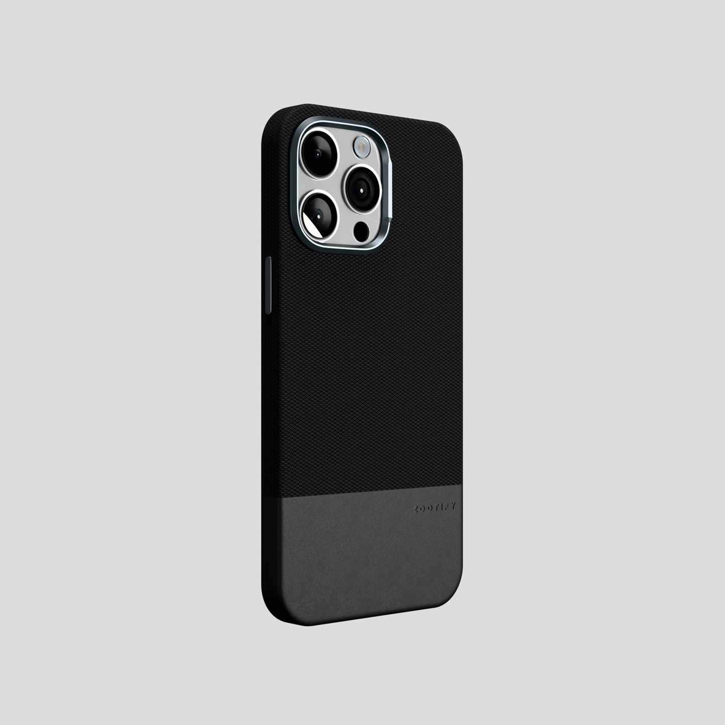 ForgeCraft – Black Vintage Leather Grip Case for iPhone 15 pro