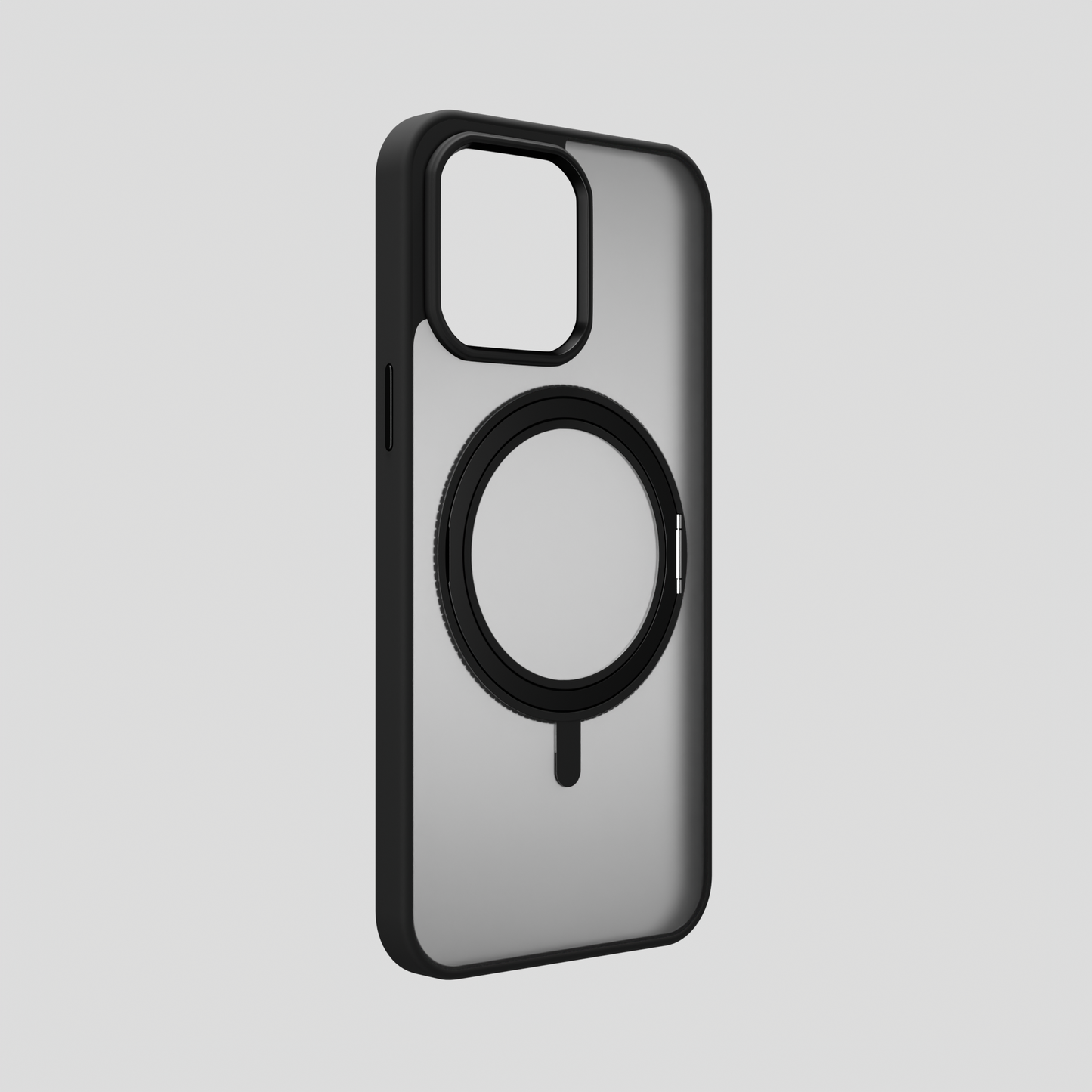 Orbit Grip – 360° Tactile O-Stand Clear transparent Case for iPhone 15 pro max