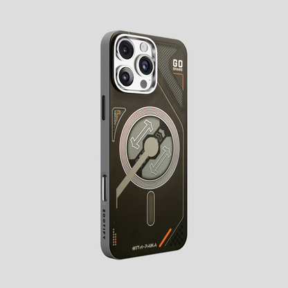 VectorEdge – Black Modern Aesthetics Magsafe case for iPhone 16 pro max
