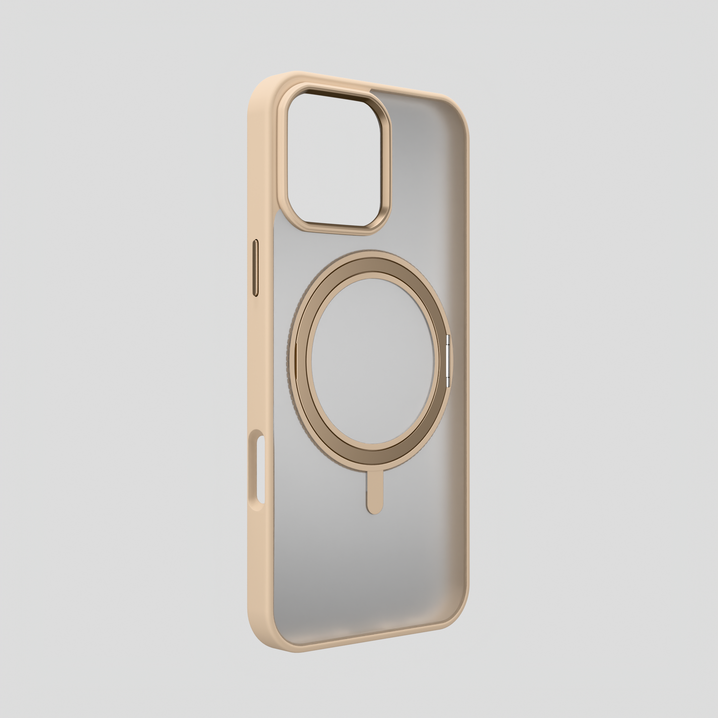 Orbit Grip – Dessert 360° Tactile O-Stand Clear transparent Case for iPhone 16 pro max