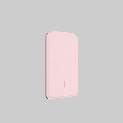 MagSafe Wallet – Pink Premium Leatherite Slim Card Holder with Stand