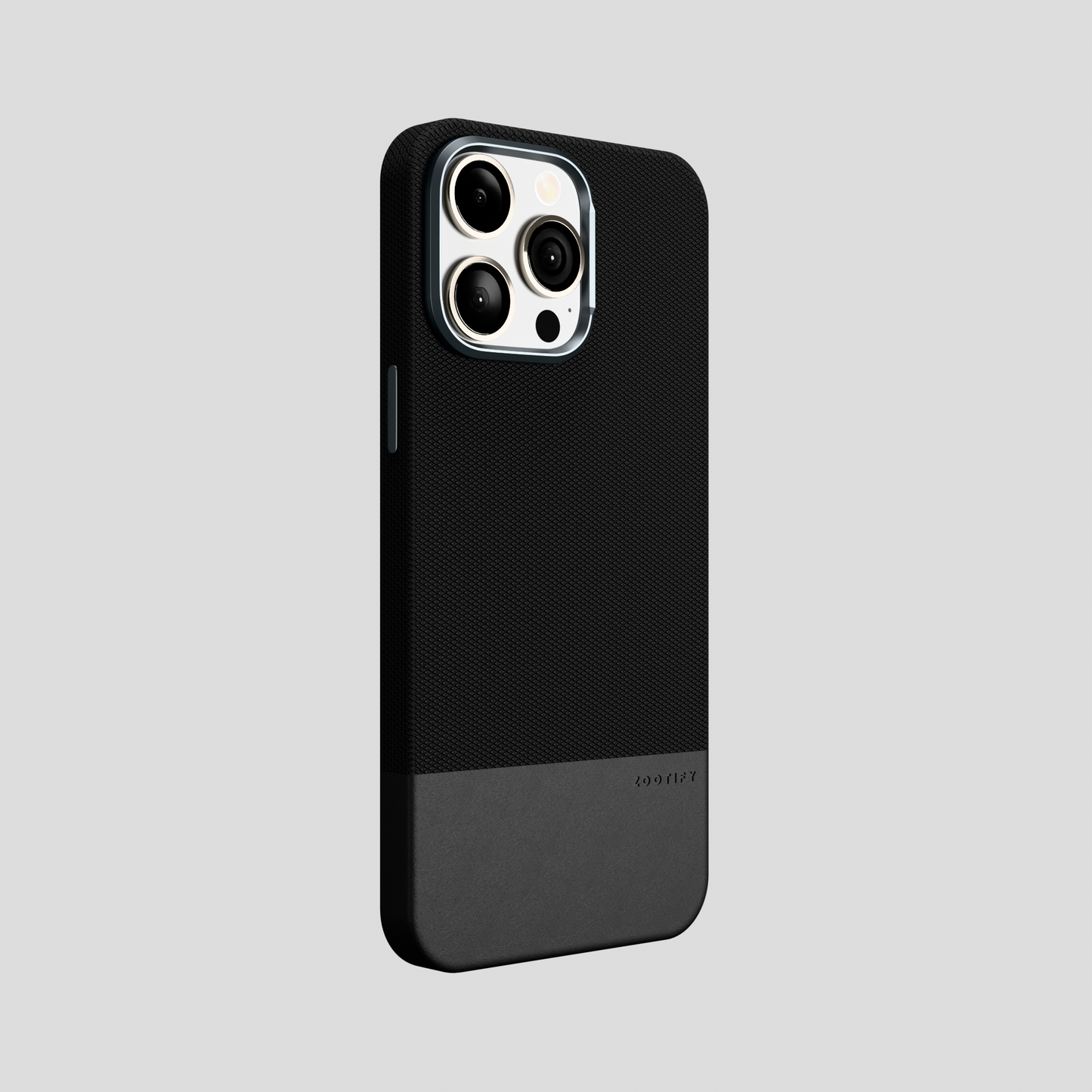 ForgeCraft –  Black Vintage Leather Grip Case for iPhone 15 pro max