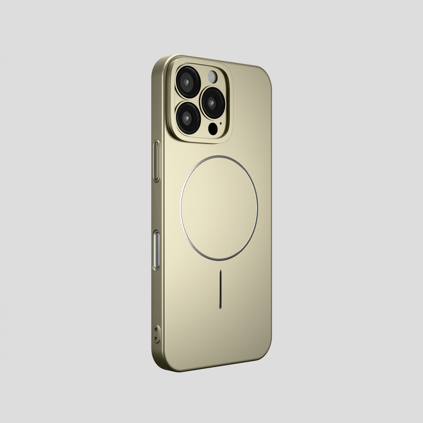 CamSafe – Gray Minimal phone case with Kickstand & LensGuard for iPhone 16 pro