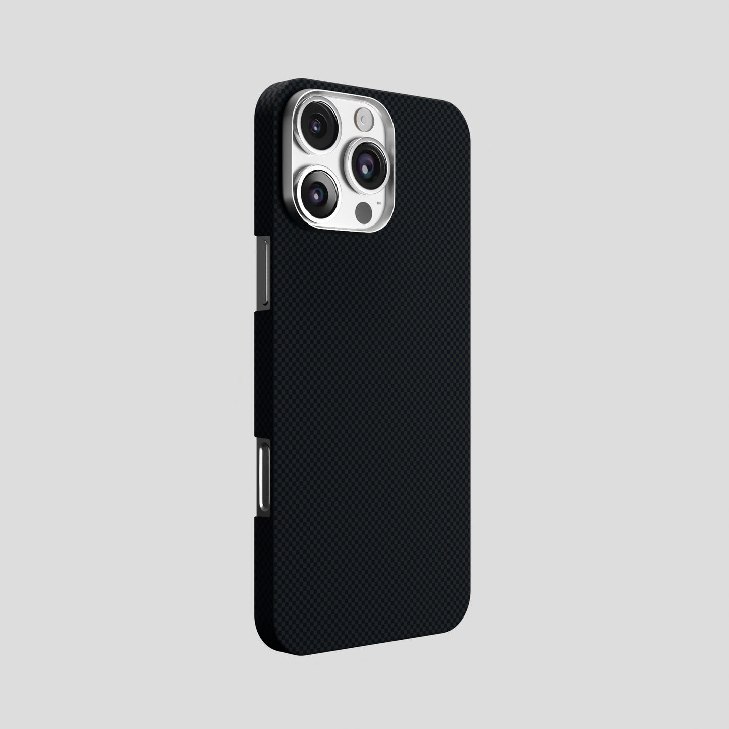 StealthForm – Black Kevlar Shield MagSafe Case for iPhone 16 pro max