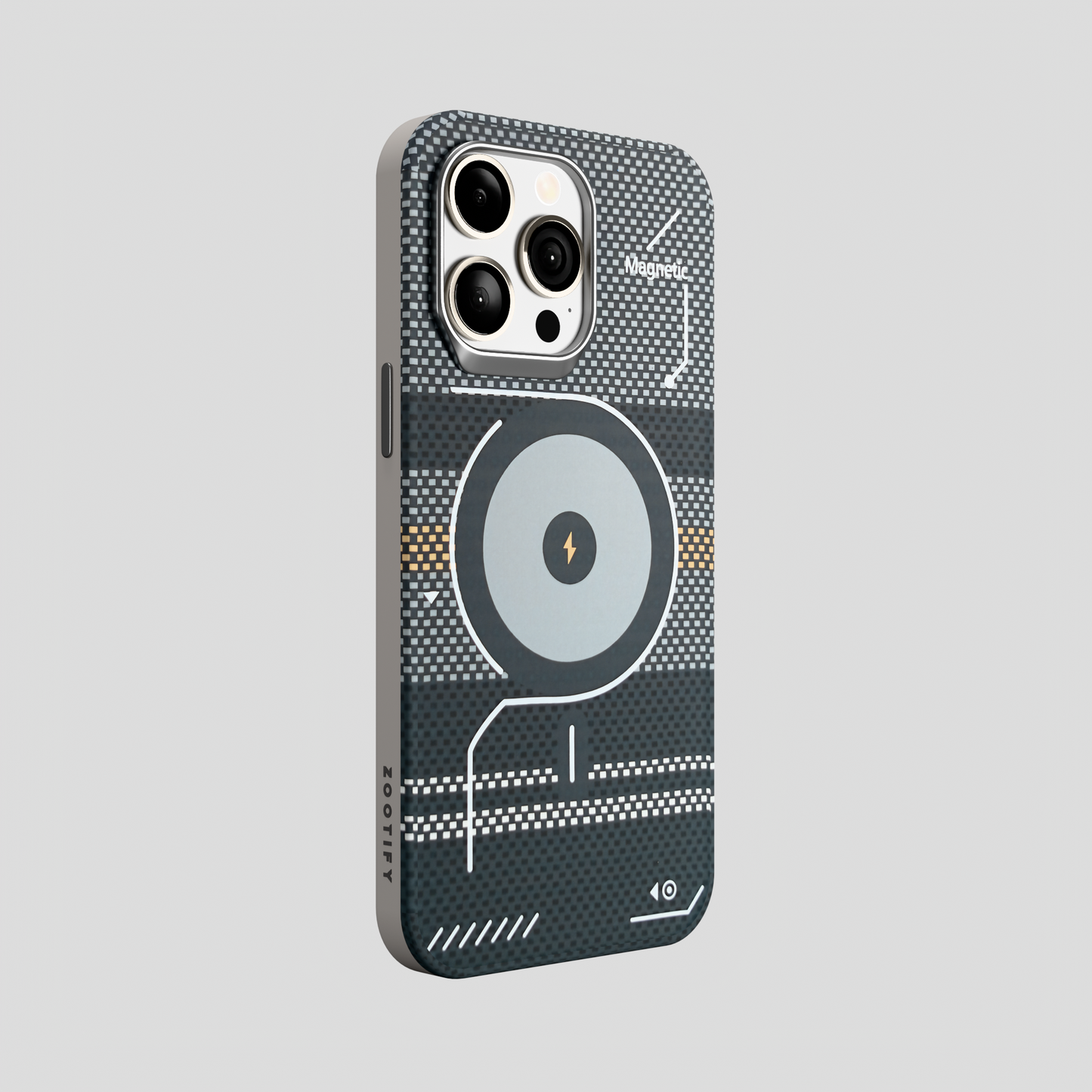 ArtiShell – Grey Detachable Layer Modular MagSafe Case for iPhone 15 pro max