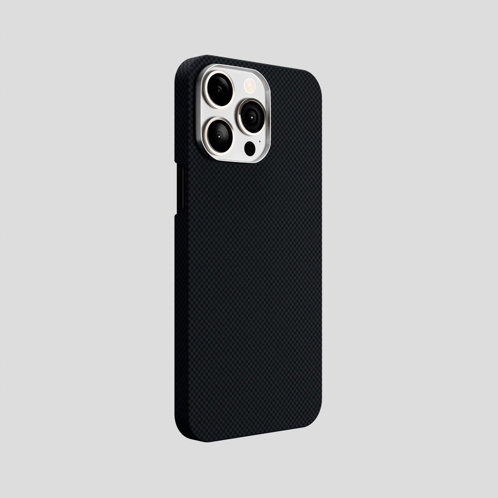 StealthForm – Black Kevlar Shield MagSafe Case for iPhone 15 pro max