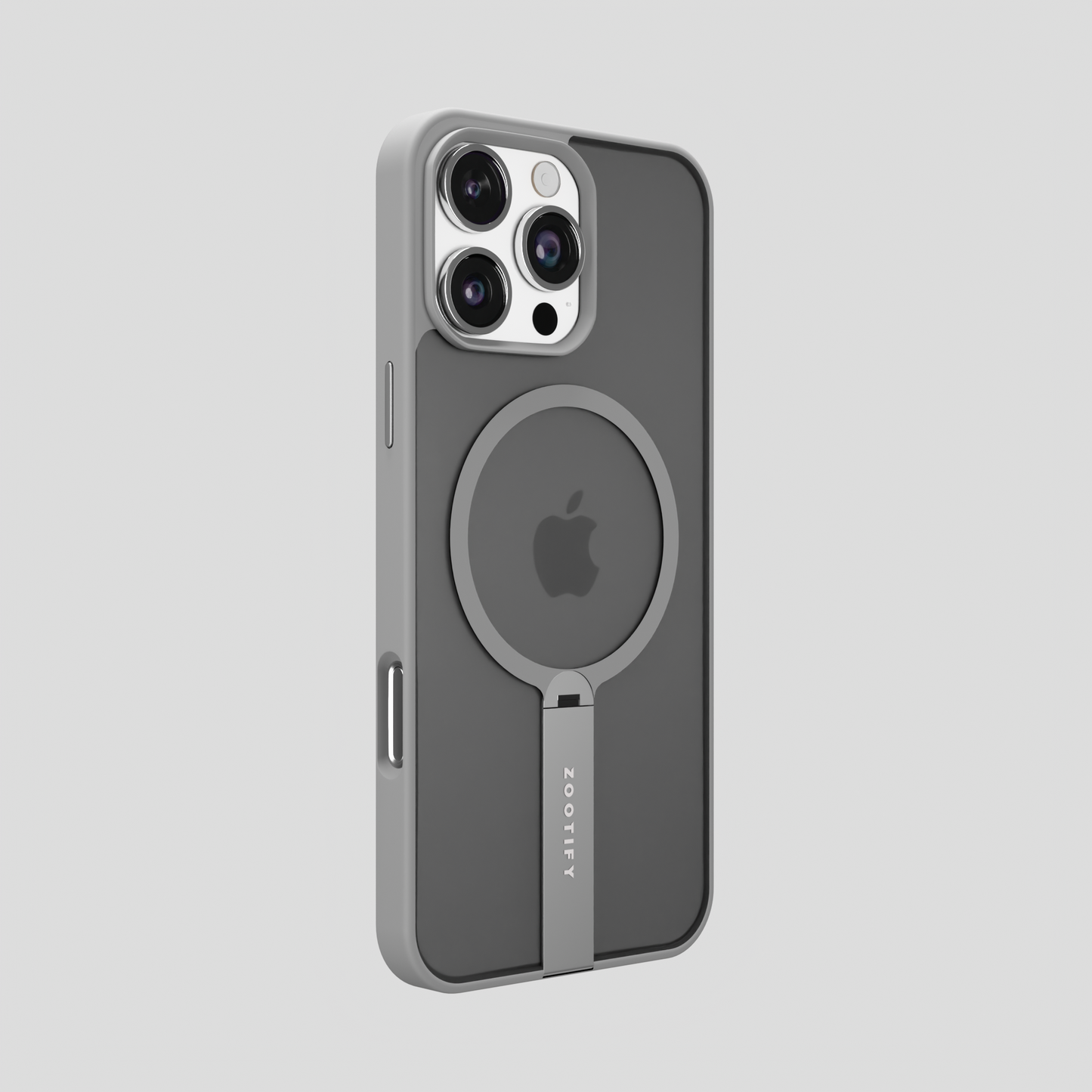 FroStand –  Titanium Grey Matte MagSafe T-Stand Case for iPhone 16 pro max
