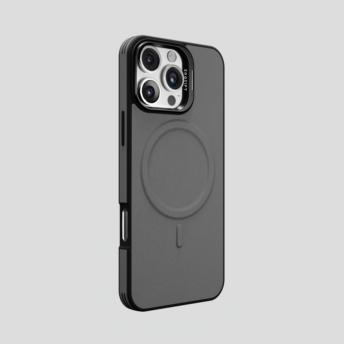 PrimoEdge – Grey Luxe Leather design Magsafe case for iPhone 16 pro max