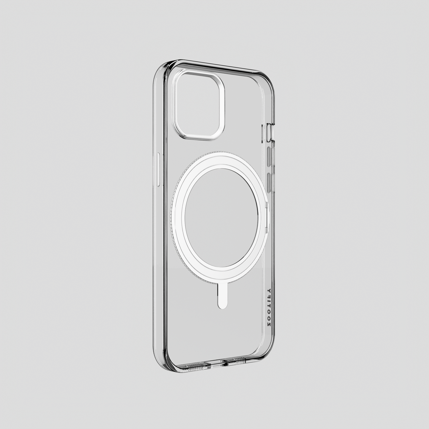 Orbit Grip – 360° Tactile O-Stand Clear transparent Case for iPhone 15