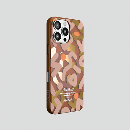 NeoWave –  Brown Unique Double layer 3D-Print Frosted MagSafe Case for iPhone 16 pro