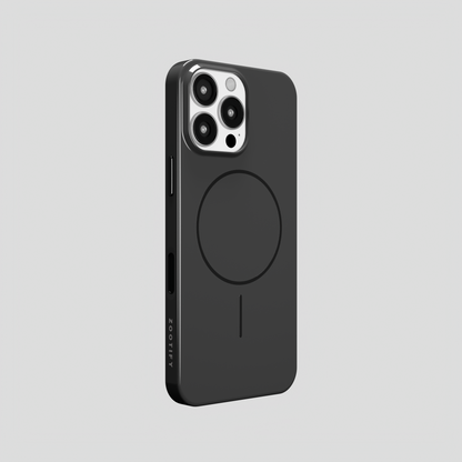 GlossCraft – Black Classic Glossy Magsafe Phone Case for iPhone 16 pro