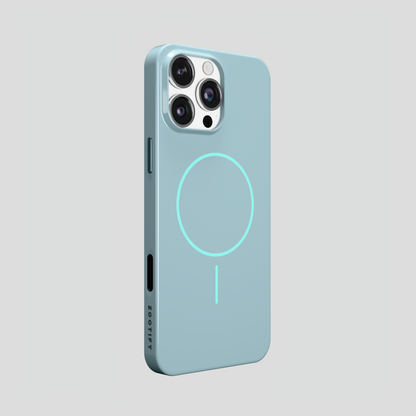 GlossCraft –  Blue Classic Glossy Magsafe Phone Case for iPhone 16 pro max