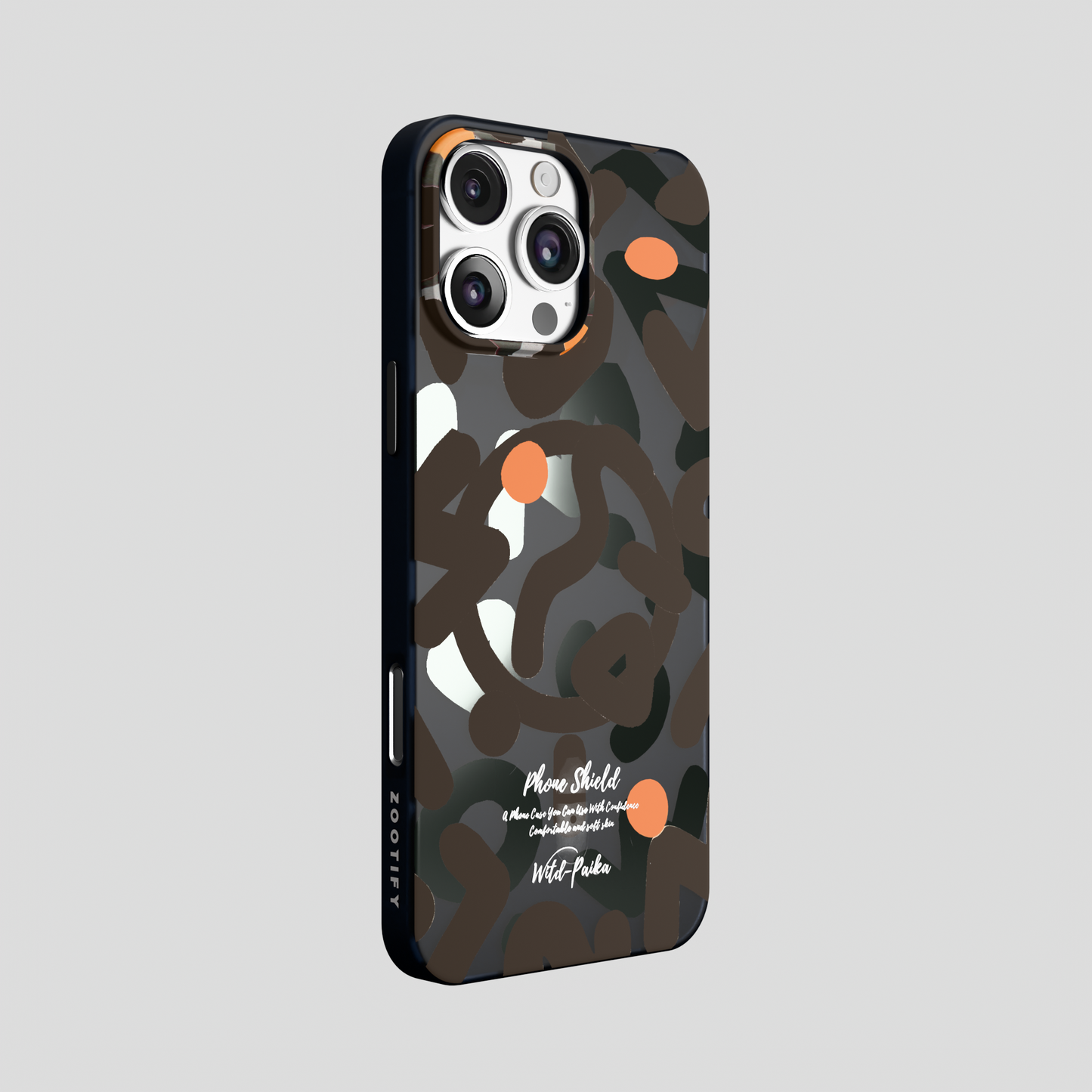 NeoWave – Black  Unique Double layer 3D-Print Frosted MagSafe Case for iPhone 16 pro max