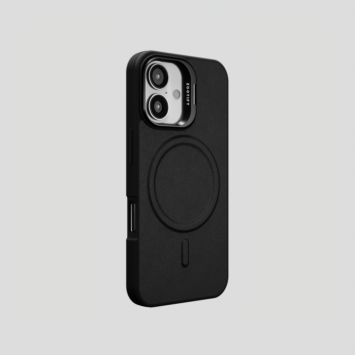PrimoEdge – Black Luxe Leather Design Magsafe Case for iPhone 16