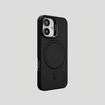 PrimoEdge – Black Luxe Leather Design Magsafe Case for iPhone 16