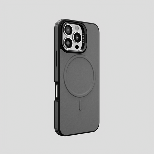 PrimoEdge – Grey Luxe Leather design Magsafe case for iPhone 16 pro