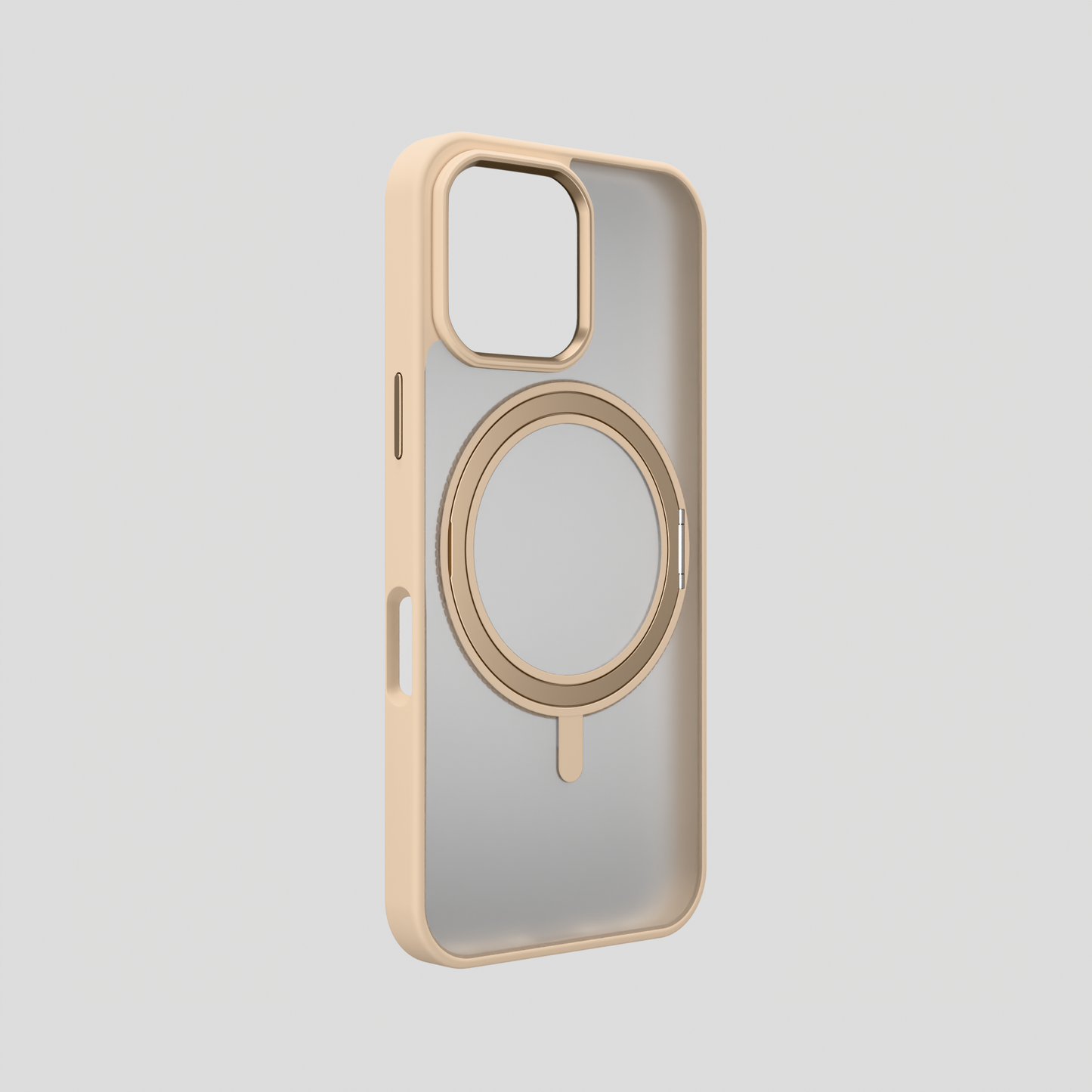 Orbit Grip –  Dessert 360° Tactile O-Stand Clear transparent Case for iPhone 16 pro