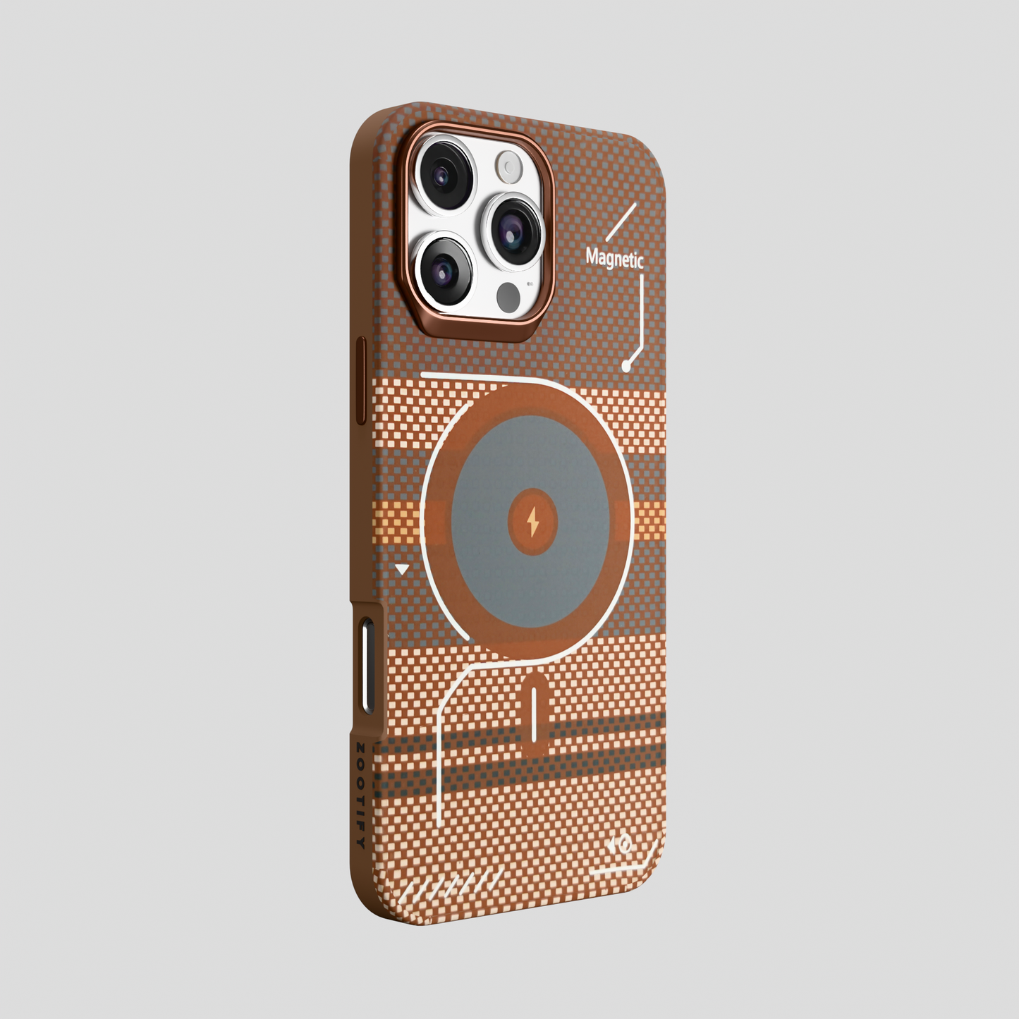 ArtiShell – Brown Detachable Layer Modular MagSafe Case for IPhone 16 pro max