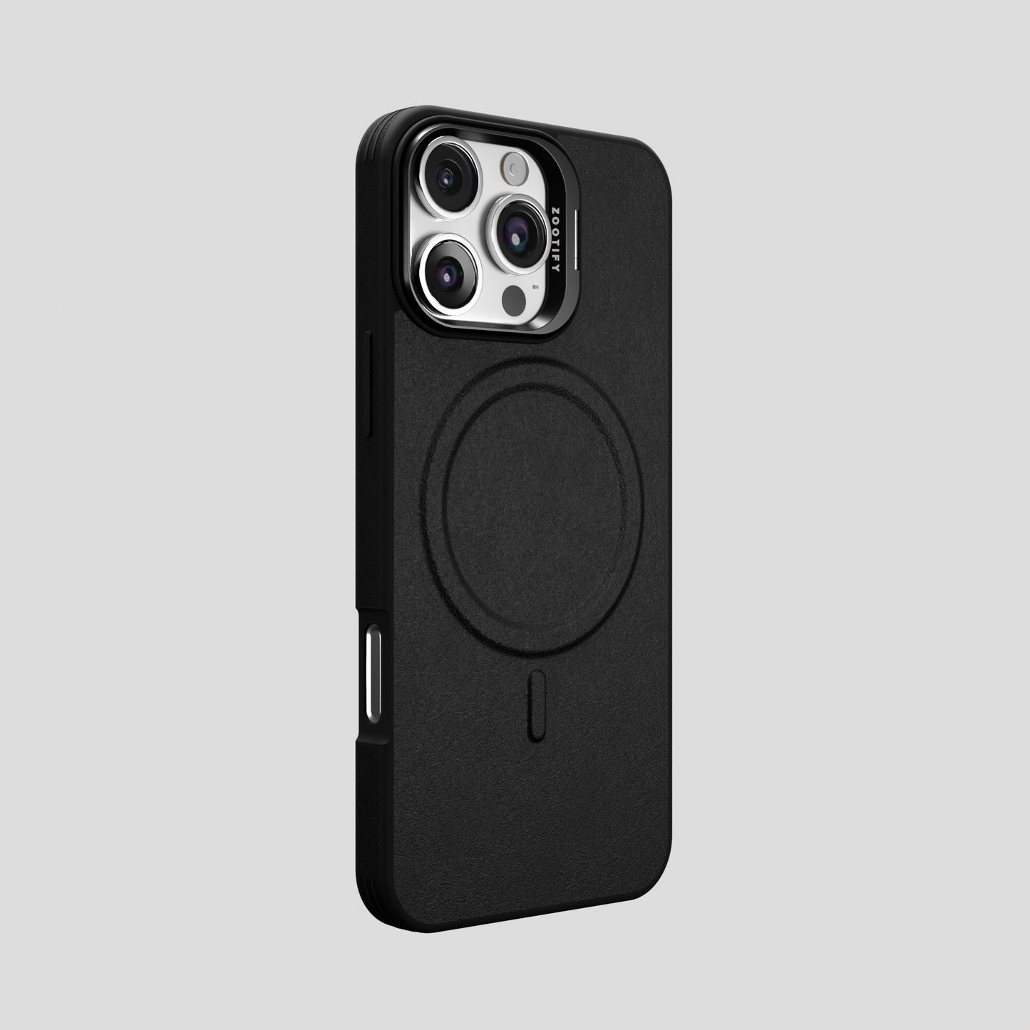 PrimoEdge – Black Luxe Leather design Magsafe case for iPhone 16 pro max