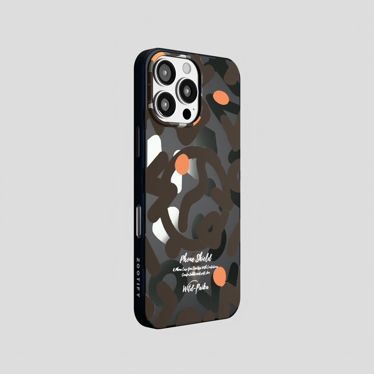 NeoWave –  Black Unique Double layer 3D-Print Frosted MagSafe Case for iPhone 16 pro