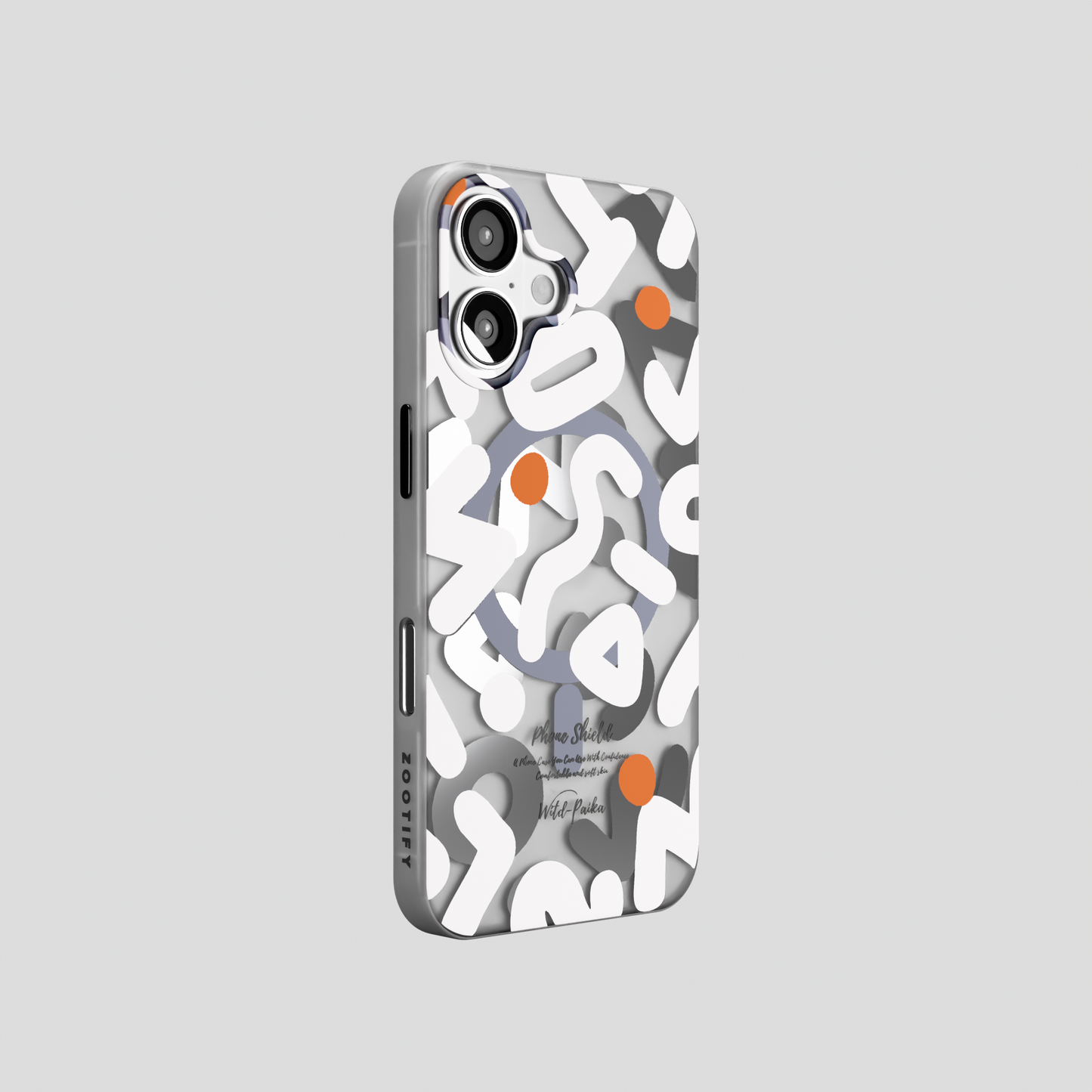 NeoWave – White  Unique Double layer 3D-Print Frosted MagSafe Case for iPhone 16