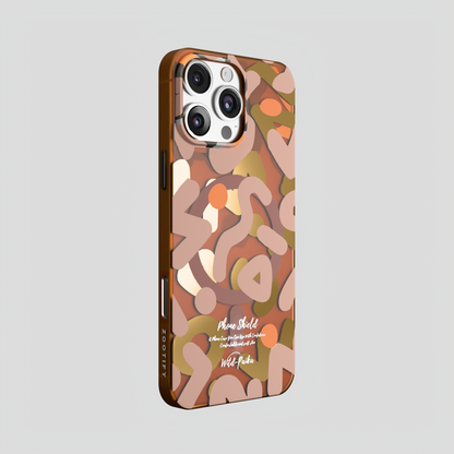 NeoWave – Brown Unique Double layer 3D-Print Frosted MagSafe Case for iPhone 16 pro max