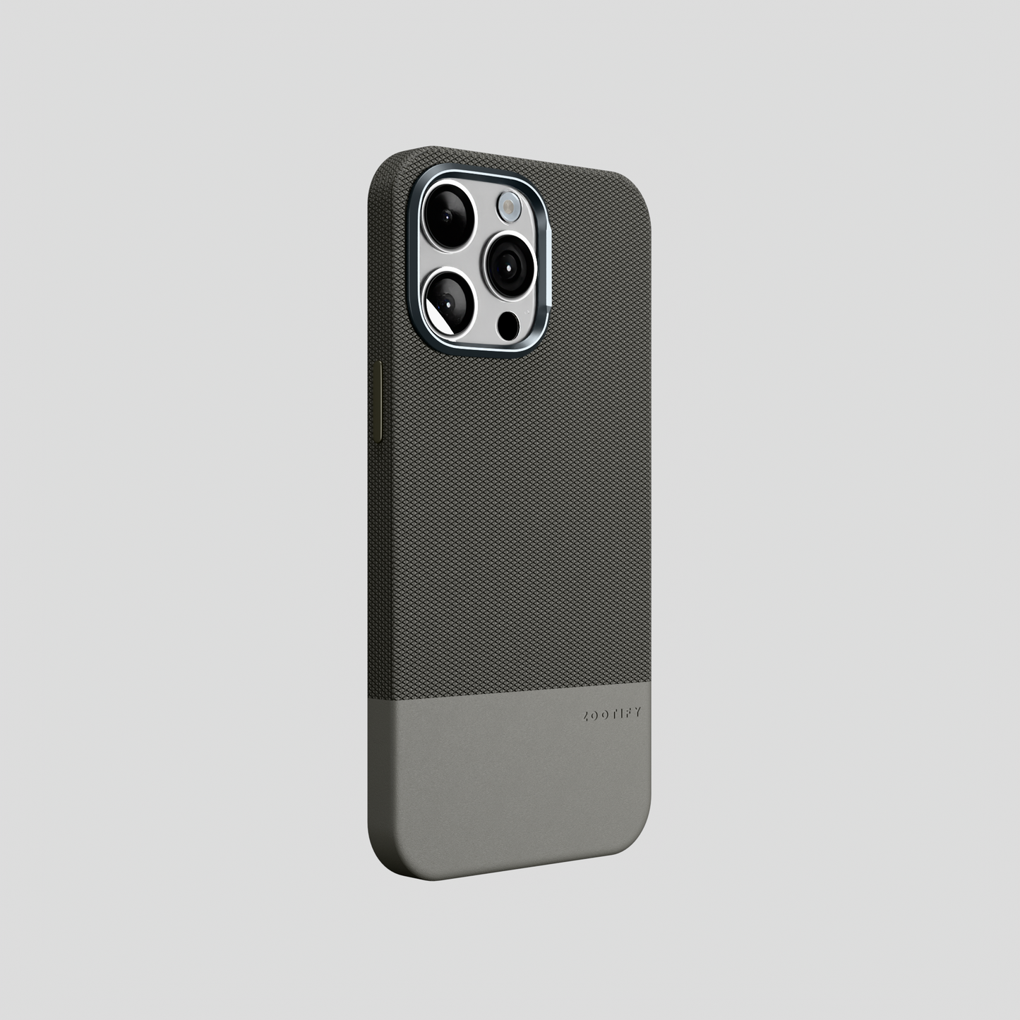 ForgeCraft – Titanium Gray Vintage Leather Grip Case for iPhone 15 pro