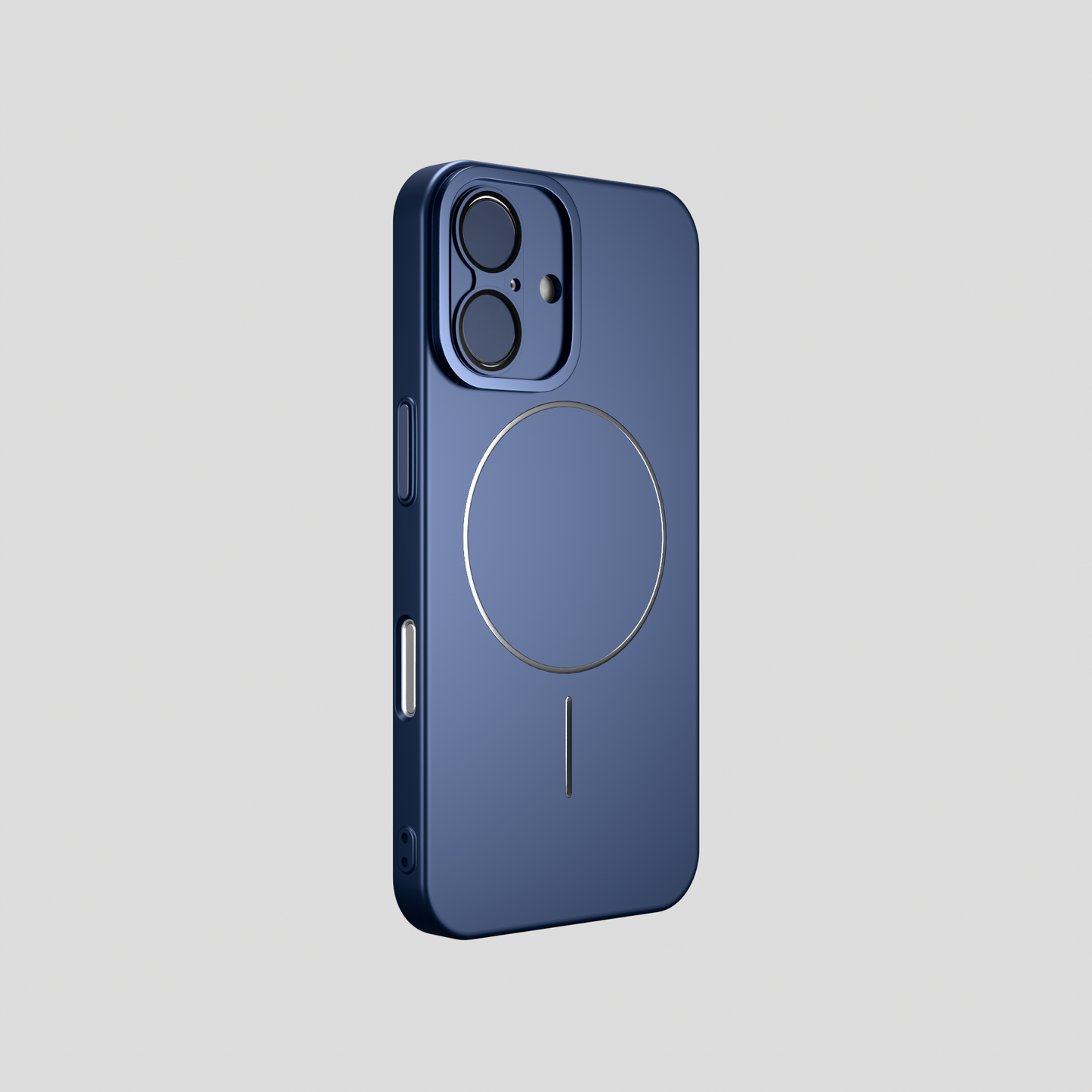 CamSafe –  Blue Minimal phone case with Kickstand & LensGuard for iPhone 16