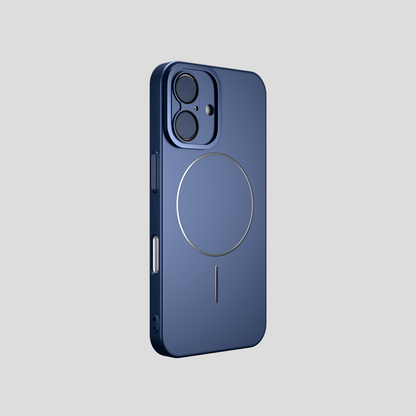 CamSafe –  Blue Minimal phone case with Kickstand & LensGuard for iPhone 16