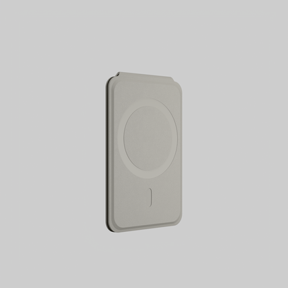 MagSafe Wallet – Grey Premium Leatherite Slim Card Holder with Stand