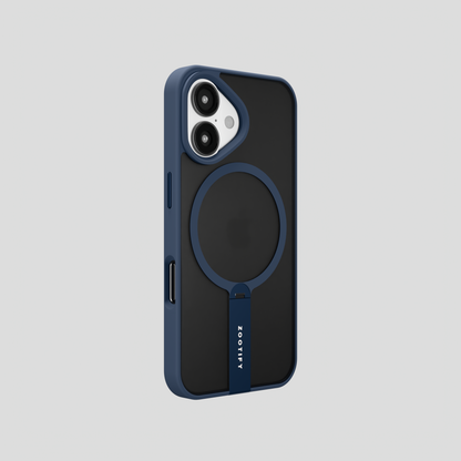 FroStand – Blue Matte MagSafe T-Stand Case for iPhone 16
