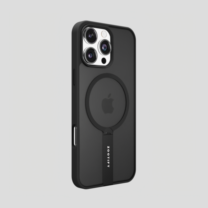 FroStand –  Black Matte MagSafe T-Stand Case for iPhone 16 pro max