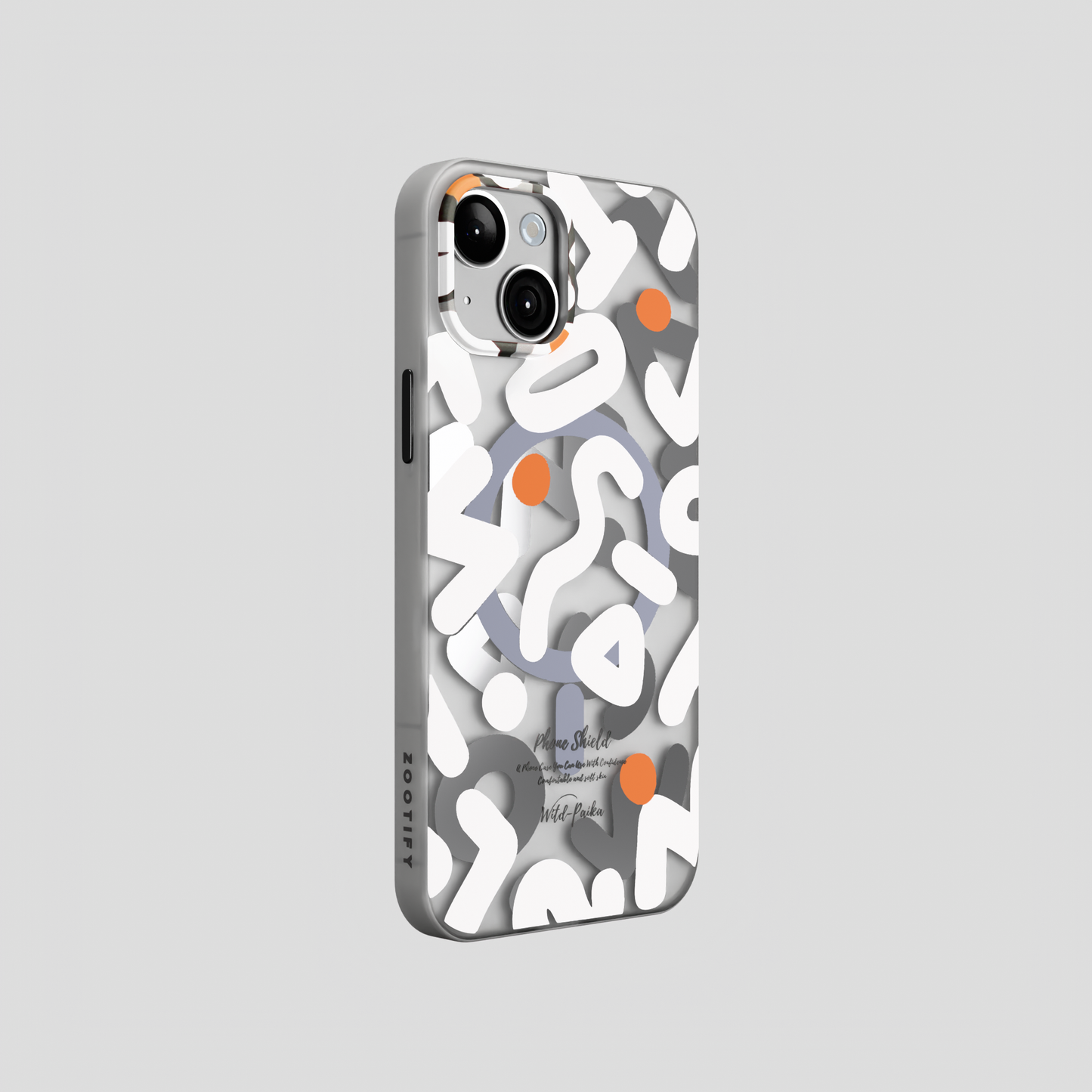 NeoWave – Unique Double-layer Print Frosted MagSafe Phone Cover for iPhone 15