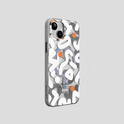 NeoWave – Unique Double-layer Print Frosted MagSafe Phone Cover for iPhone 15