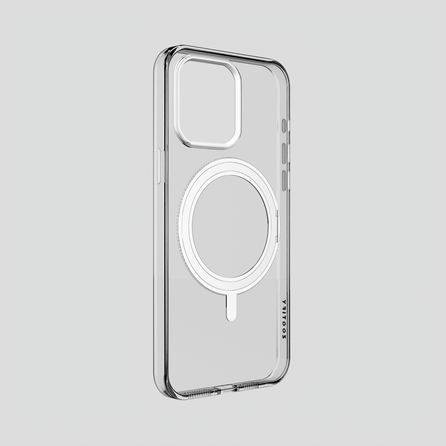 Orbit Grip – 360° Tactile O-Stand Clear transparent Case for iPhone 15 pro max