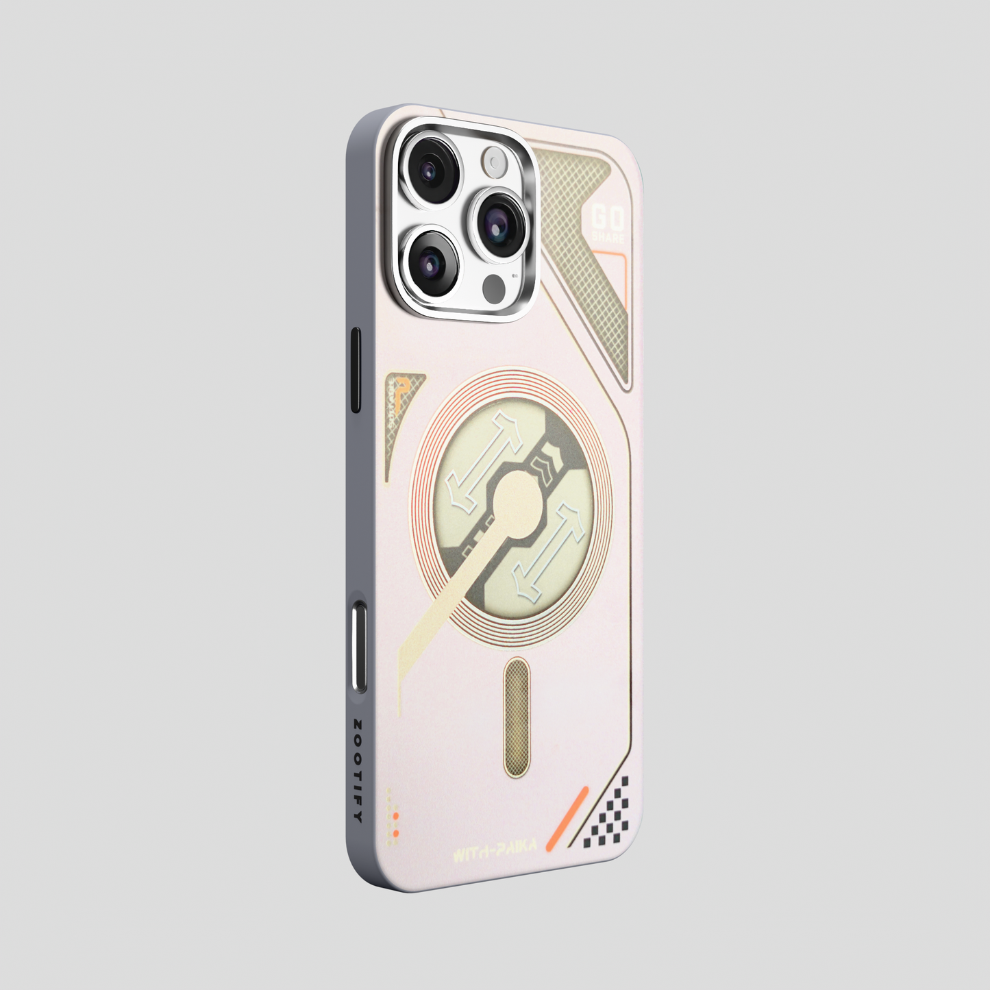 VectorEdge – Grey Modern Aesthetics Magsafe case for iPhone 16 pro max