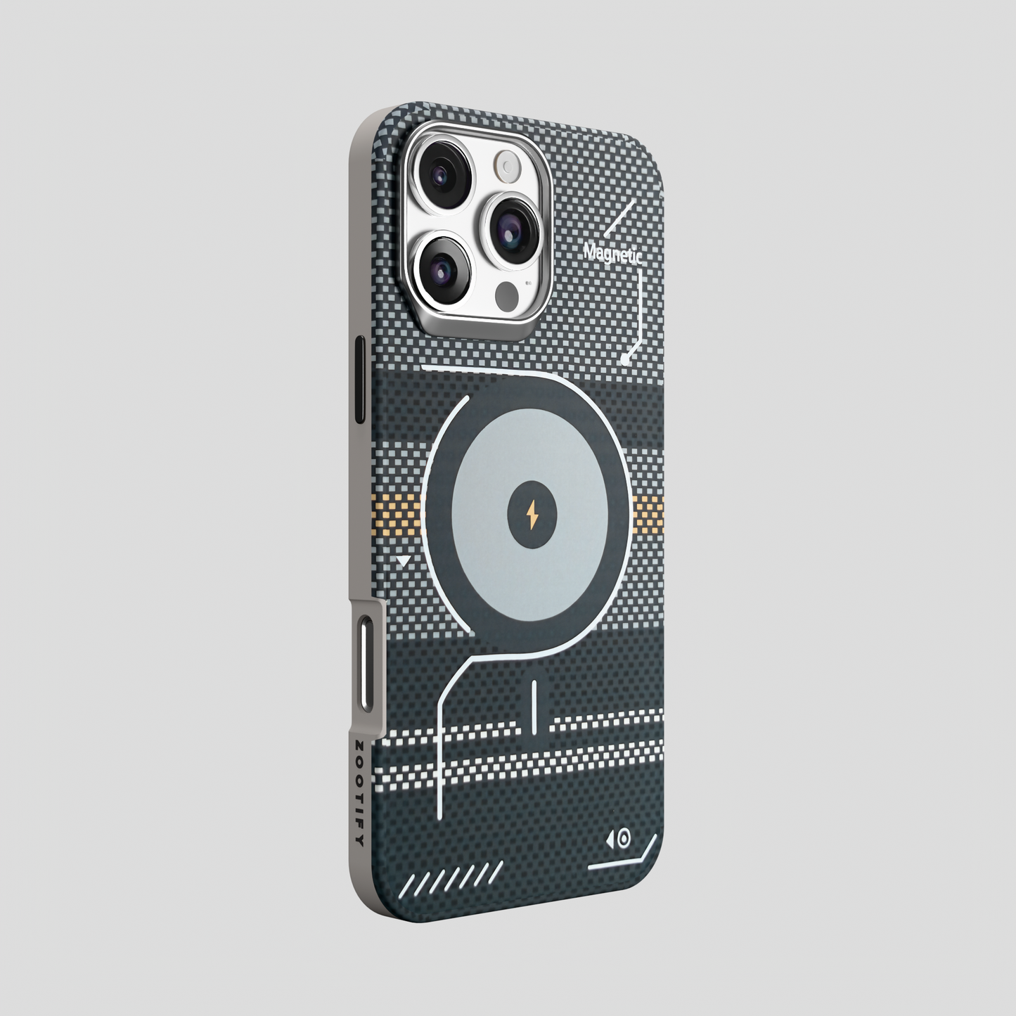 ArtiShell – Grey Detachable Layer Modular MagSafe Case for IPhone 16 pro max