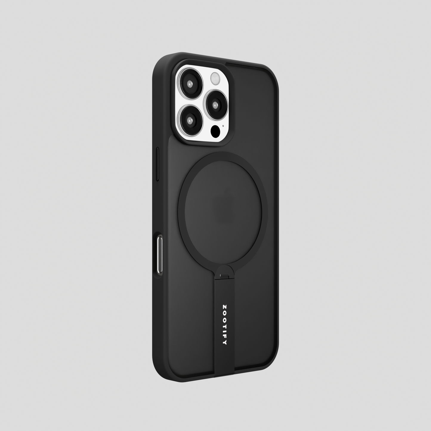 FroStand – Black Matte MagSafe T-Stand Case for iPhone 16 pro
