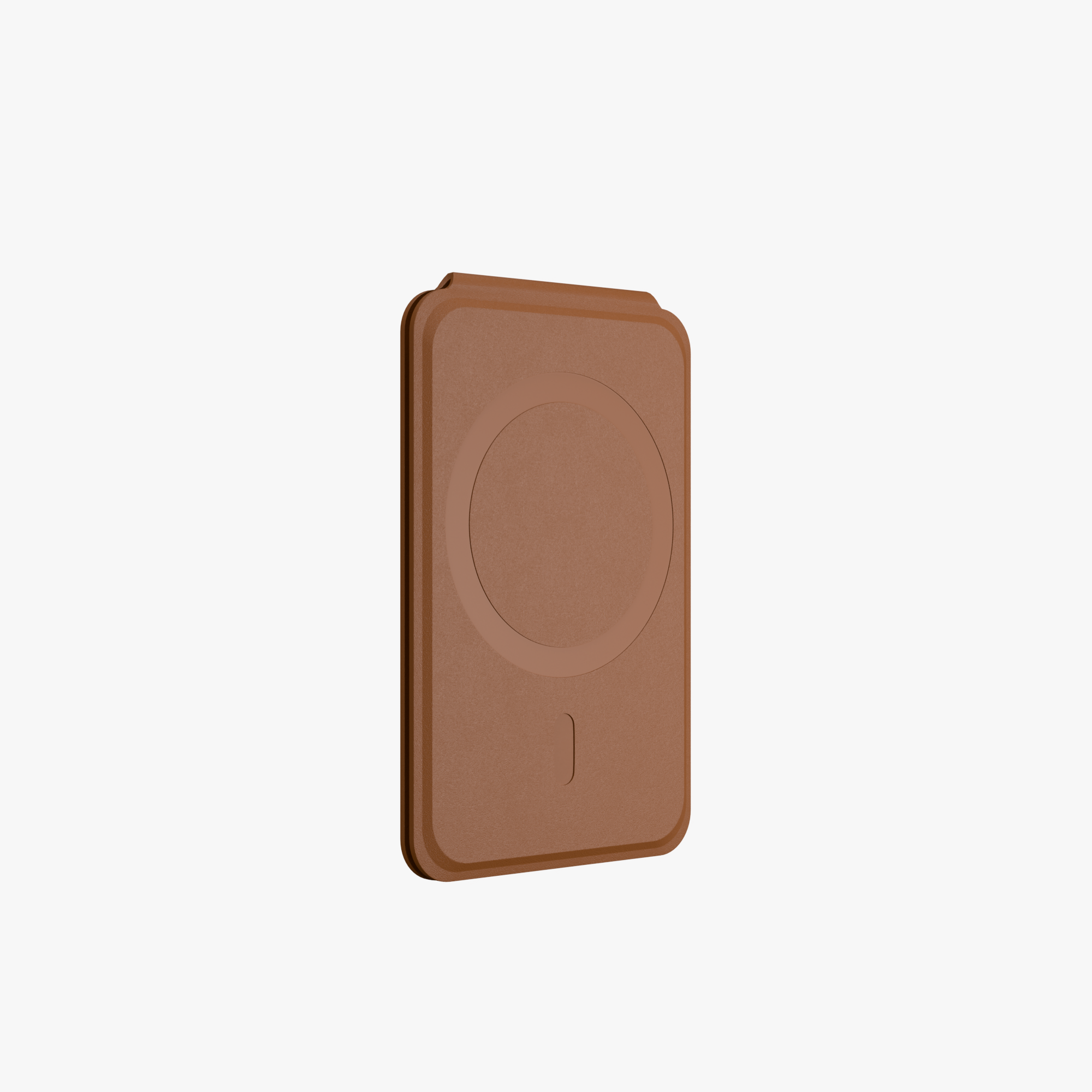 MagSafe Wallet – Brown Premium Leatherite Slim Card Holder with Stand