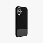 ForgeCraft – Black Vintage Leather Grip Case for iPhone 16