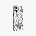 NeoWave – White Double-layer Print Frosted MagSafe Phone Cover for iPhone 16