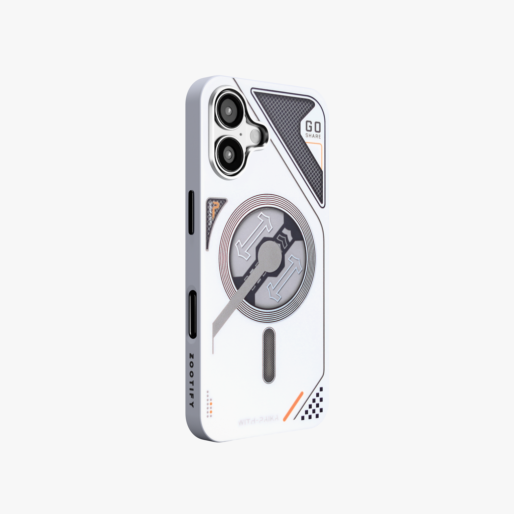 VectorEdge – White Modern Aesthetics MagSafe case for iPhone 16