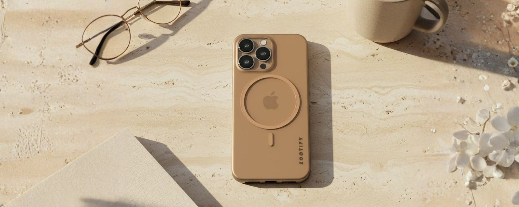 Textura –  Brown PaperFeel MagSafe Case for iPhone 16 pro max banner 2