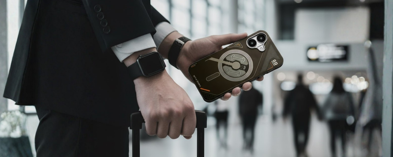 VectorEdge – Black  Modern Aesthetic MagSafe case for iPhone 16 mobile banner 2