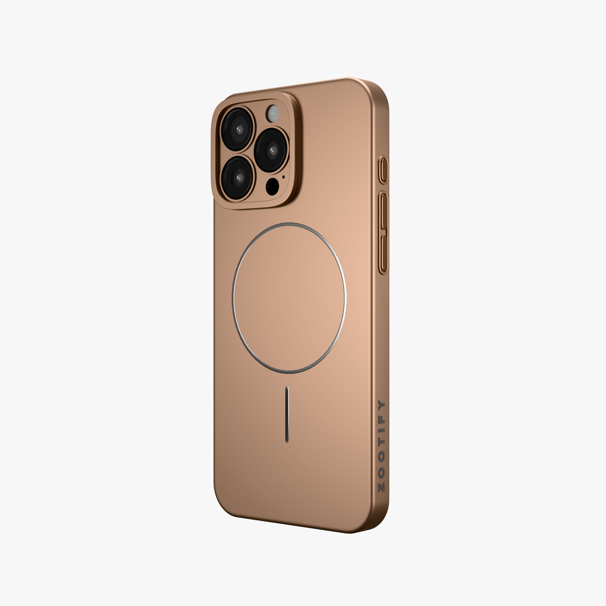 CamSafe – Brown Minimal phone case with Kickstand & LensGuard for iPhone 16 pro