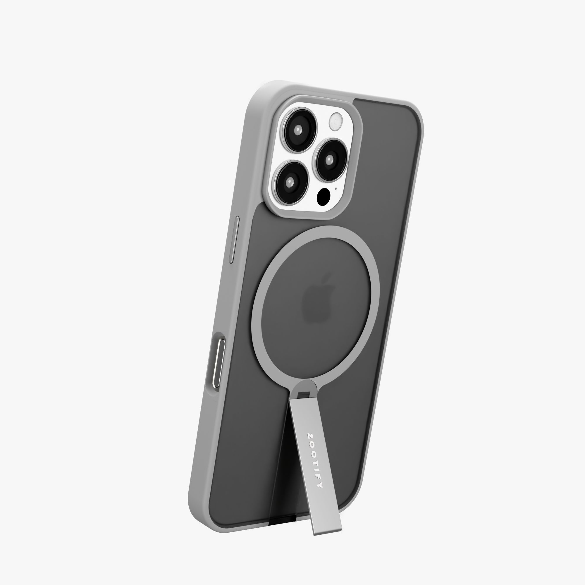 FroStand – Titanium Grey Matte MagSafe T-Stand Case for iPhone 16 pro