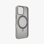 Orbit Grip –  Grey 360° Tactile O-Stand Clear transparent Case for iPhone 16 pro